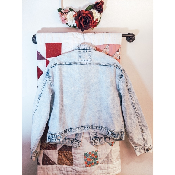 Ashley-Vintage Charm Acid Wash Denim Jean Jacket - Picture 2 of 8